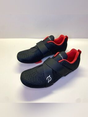 Peloton Black and Red Knit Workout Shoe